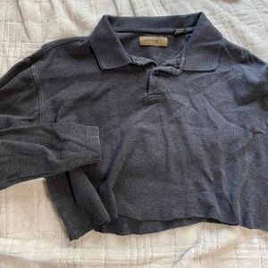 Vintage gray crop top